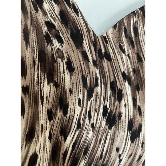 David Meister Strapless Sheath Mini Silk Dress Leopard Print 4/6 Mob Wife - Picture 2 of 7